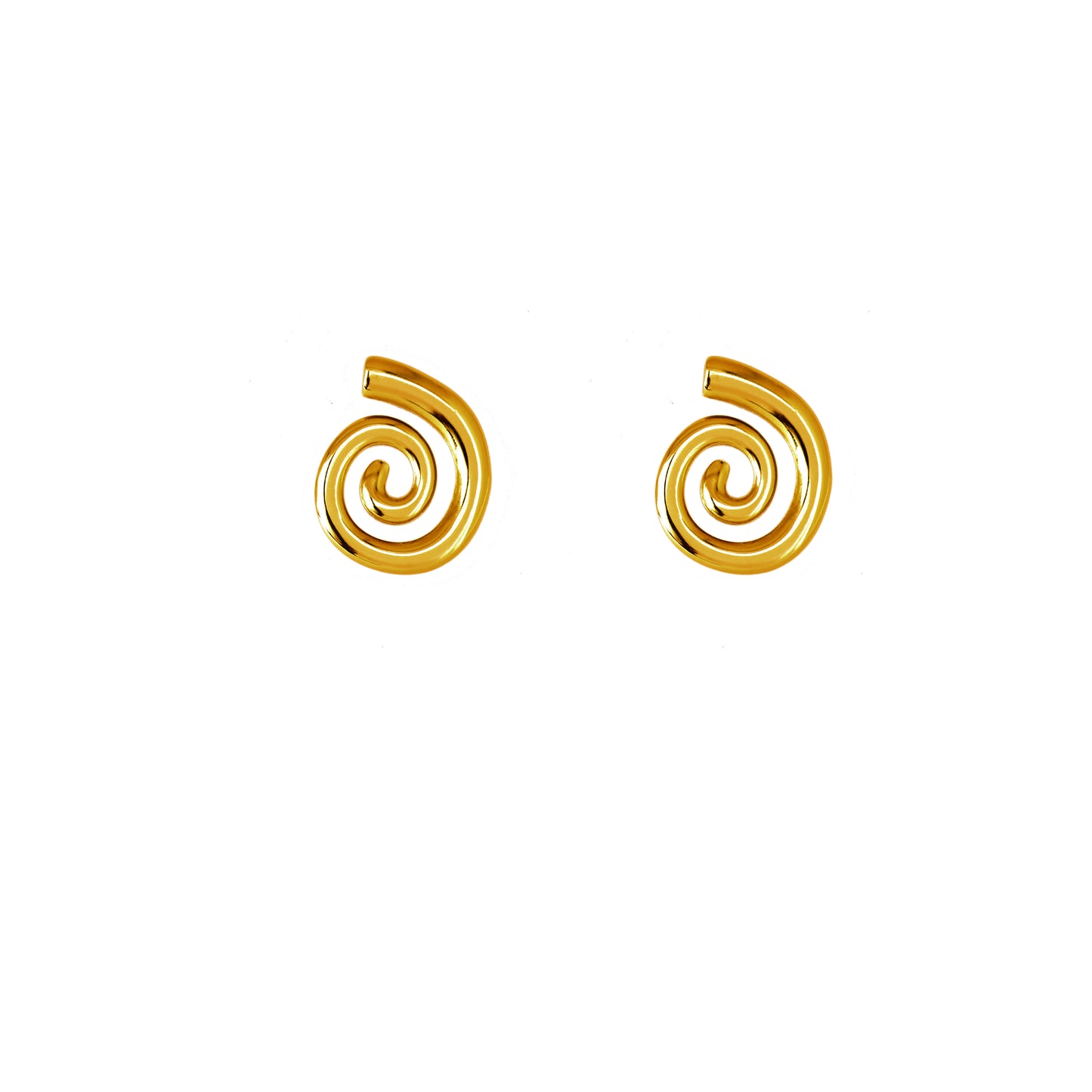 Modern Spiral Stud Earrings