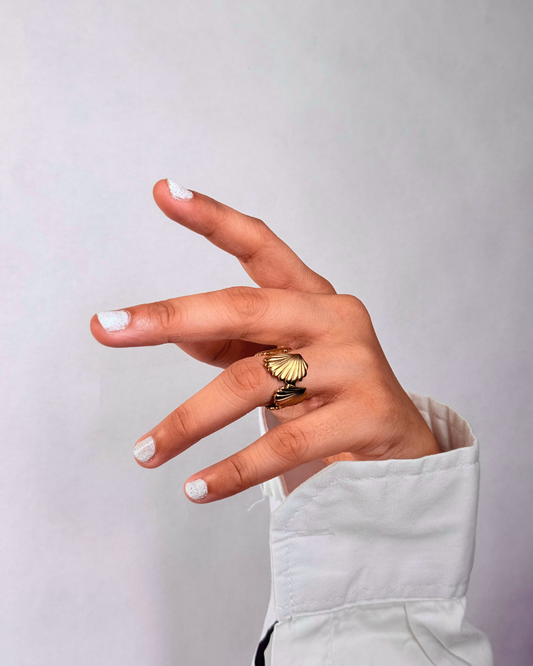 Starchic Dual-Band Gold-Tone Statement Ring for Women ✨