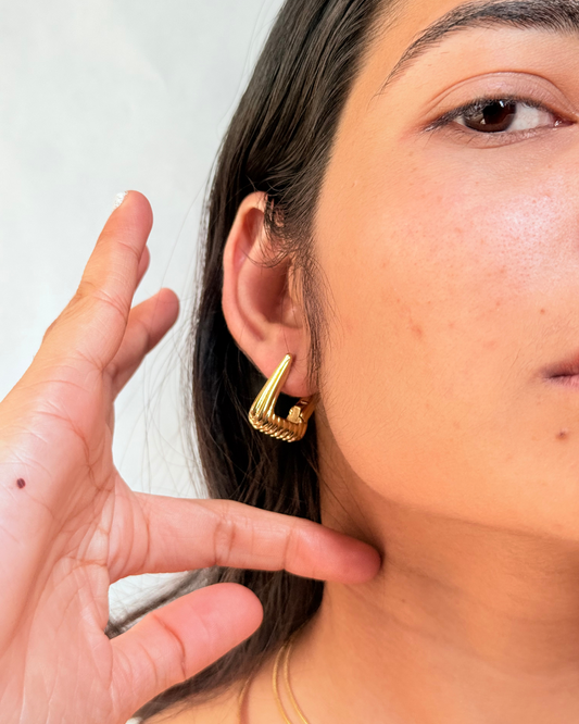 Starchic Bold Gold Statement Hoop Earrings